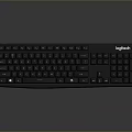 Logitech Black Keyboard Design With Standard Layout And Function Keys