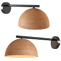 Brown Textured Dome Pendant Light with Black Metal Arm and Modern Design