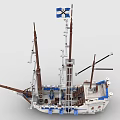 LEGO toy blocks sailing ship 3d model