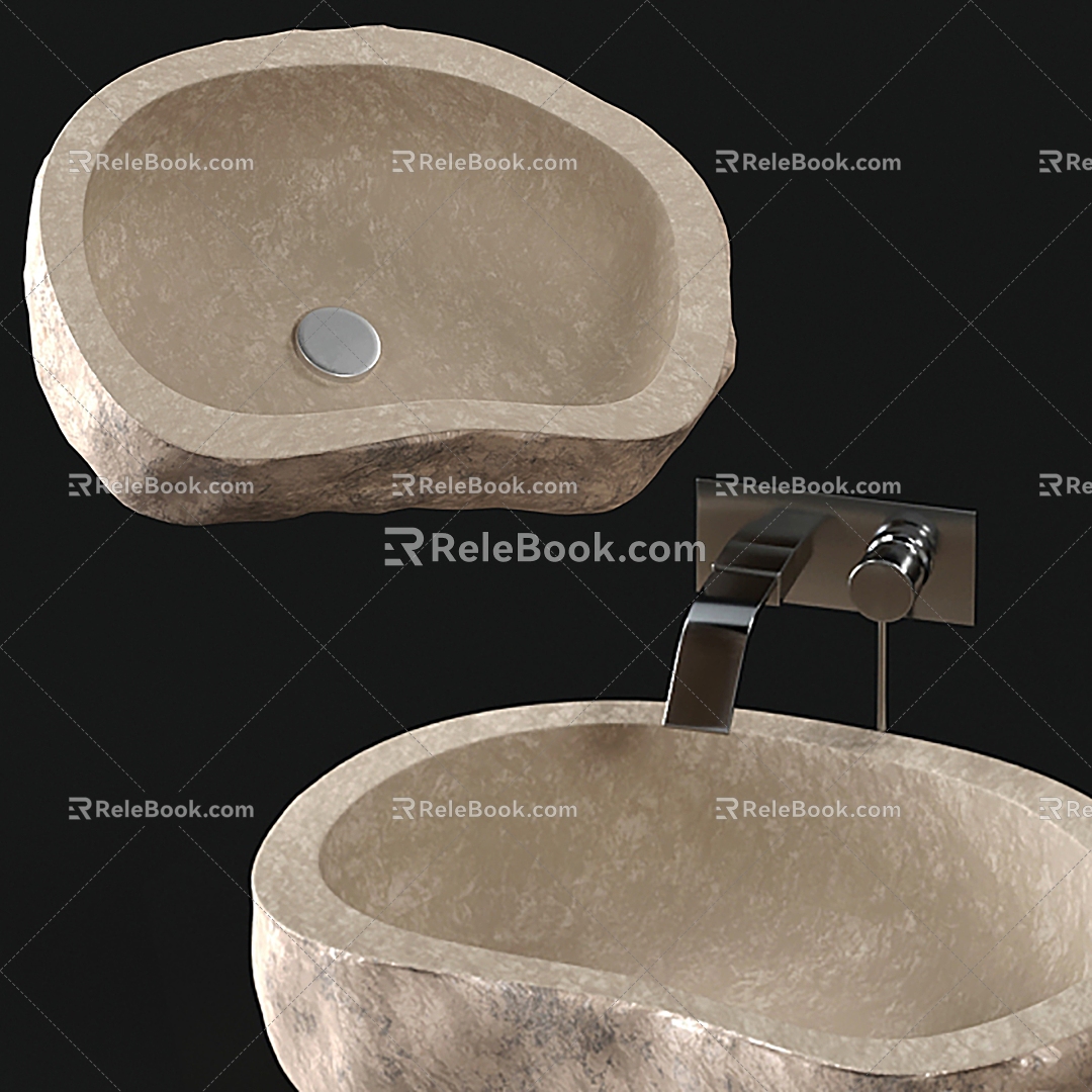 stone washbasin 3d model