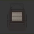 Industrial Equipment Wheelchair With Wooden Frame Rattan Seat And Metal Wheels
