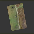 Miniature Landscape Model With Windmills Green Grassy Area Winding Path And Colorful Terrain