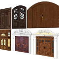 Diverse Door Designs with Carved Patterns Glass Panels and Wooden Frames for Home Entrance