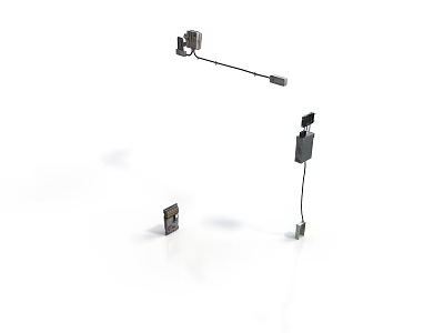 High Quality Technical Equipment Components Including Connectors And Cable Parts 3d model