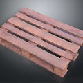 Rustic Wooden Pallet Structure With Sturdy Slats And Solid Support Base