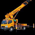 Yellow Aerial Work Vehicle With Telescopic Boom And Work Platform For High Altitude Operations