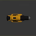 Yellow Cordless Electric Drill With Ergonomic Black Handle And Rechargeable Battery