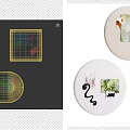 Creative Photo Wall Collage With Round And Square Shapes Animal Prints And Plant Art