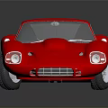 Red Classic Sports Car With Sleek Design Shiny Finish On Dark Background