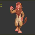 3D Cartoon Lion Character Design With Brown Mane Standing Pose And Friendly Paw Gesture