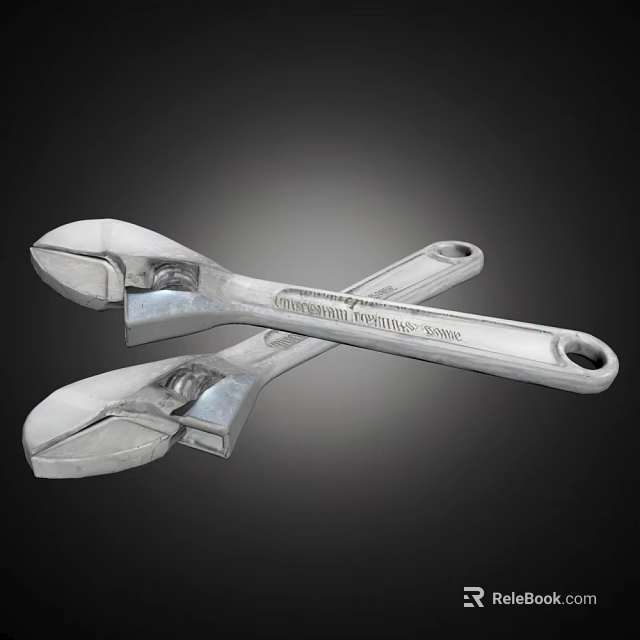 High Quality Professional Adjustable Wrenches For Hardware Tools With Durable Metal Construction 3d model 