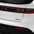 White SUV Car With Modern Exterior Design And Black Roof