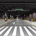 Modern Parking Underground Garage 3d model