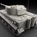 Detailed Military Tank Model With Gray Exterior Cannon Turret And Tracks