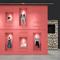 V VIGUE Minimalist Style Clothing Store With Black Dresses White Tops And Checkered Floor