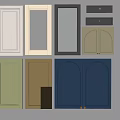 Various Colored Wardrobe Doors With Glass Panel Arched And Flat Design Styles