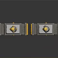 Two Industrial Valves Featuring Yellow Gray Components Orange Stems And Circular Interfaces
