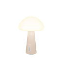 Mushroom Shaped Table Lamp With Glowing White Shade And Control Button 3d model