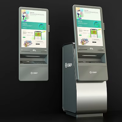 CEEP Self Service Payment Terminals With Screen Interface And Processing Features 3d model