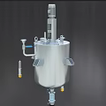 Stainless Steel Industrial Mixing Reactor With Agitator Motor And Pipes Valves