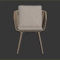 Modern Leisure Chair Featuring Light Gray Fabric Cushion and Wooden Frame Minimalist Design