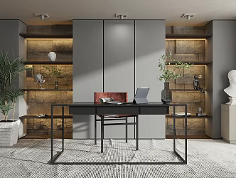 Modern study 3d model