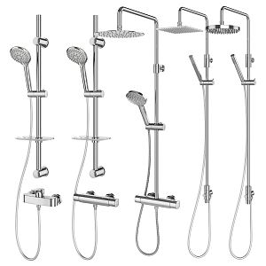 Modern shower hardware shower faucet 3d model