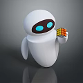Industrial Robot Single Wheel Robot Double Wheel Robot Assistant Small Robot 3d model