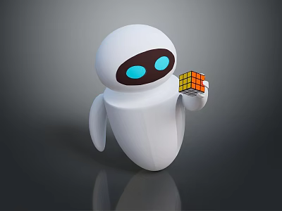 Industrial Robot Single Wheel Robot Double Wheel Robot Assistant Small Robot 3d model