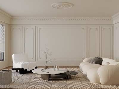 French Living Room 3d model