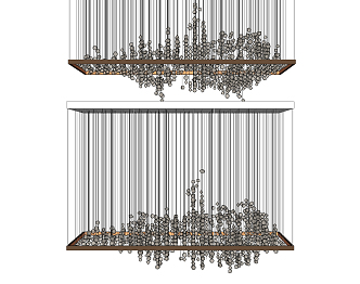 Light Luxury Crystal Chandelier 3d model