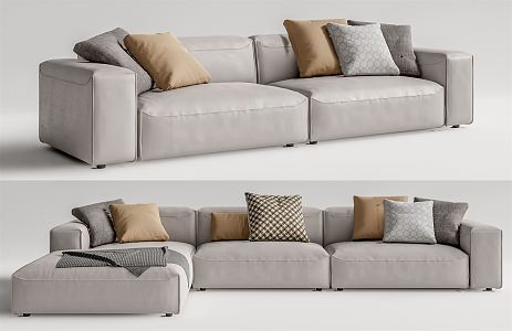 Modern Combination Sofa Multiplayer Sofa 3d model