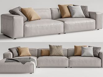 Modern Combination Sofa Multiplayer Sofa 3d model