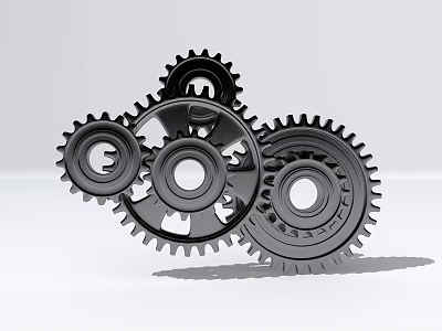 High Quality Hardware Tools Featuring Stacked Black Gears As Essential Mechanical Components 3d model