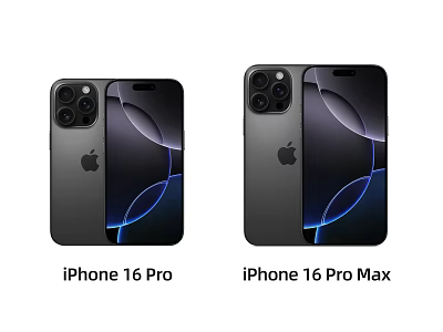 iPhone 16 Pro and iPhone 16 Pro Max Featuring Sleek Design Multiple Cameras and 3d model