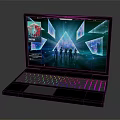High Performance Gaming Laptop With RGB Backlit Keyboard And Dynamic Display Graphics 3d model