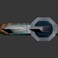 Blue Glowing Fantasy Sword With Metallic Blade And Decorative Blue Hilt Design