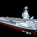 Advanced Military Weapon Aircraft Carrier Featuring Flight Deck and Combat Systems 3d model