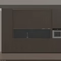 Modern Light Wood Kitchen Cabinets With Black Countertop And Built in Oven