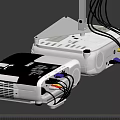 Projection Monitoring System Setup With Projector And Projection Screen Equipment
