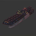 Futuristic Interstellar Spaceship Design With Detailed Cosmic Structure And Advanced Engines