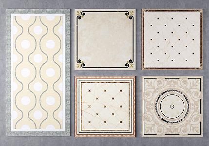 modern floor tile stone mosaic floor tile 3d model