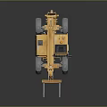 Yellow Telehandler Extendable Boom Forklift With Large Tires Operator Cabin Heavy Duty Construction Equipment