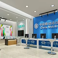 China Mobile OPPO Digital Store with Display Counters and Computers Interior 3d model