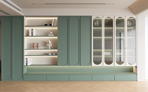 French Decorative Cabinet Background Wall Decorative Cabinet 3d model