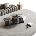 Italian Modern Tea Table Combination Tea Table Mother and Mother Tea Table Shaped Tea Table Glass Tea Table Round Tea Table Minimalist Tea Table Book Accessories 3d model