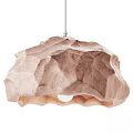 Unique Design Modern Pendant Light with Irregular Texture Silver Gray and Warm Light