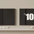 Two Wall Mounted TVs One Displaying AM 10 3 Time And Other Black Screen 3d model
