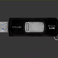 CIVIBALL 64GB USB Flash Drive With Black Design And Metal Ring