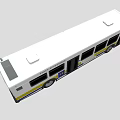 White Yellow Blue City Bus Fully Accessible Via Metropolitan Transit College Green Line Route 65
